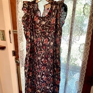 Ruffle shoulder new Prairie dress